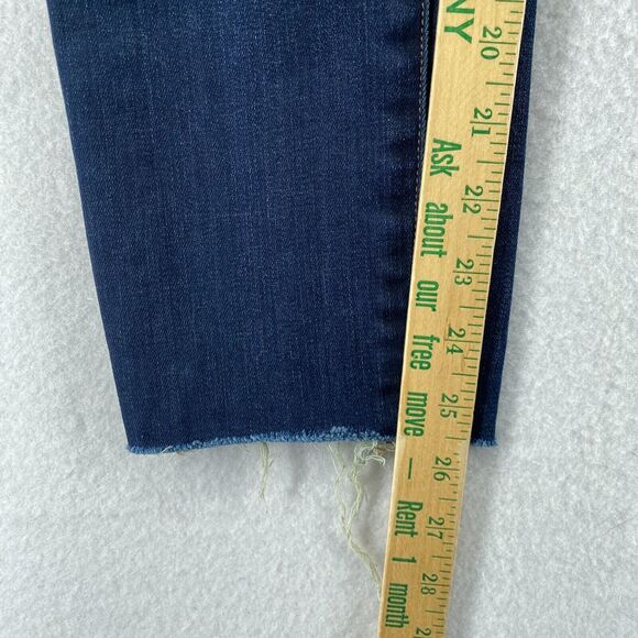 MADEWELL Jeans Womens 27 Skinny Skinny Ankle Frayed Dark Washed Denim Blue - Picture 13 of 15